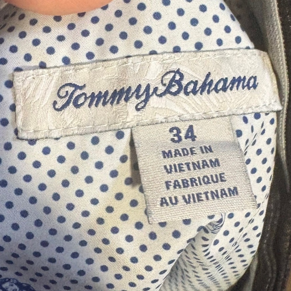 Tommy Bahama Boracay Gray Micro Stripe Flat Front Chino Shorts Mens - Picture 5 of 5